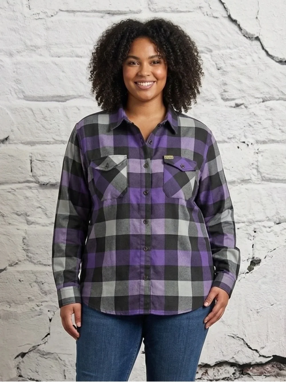 Dixxon Dynasty Purple Plaid Flannel Shirt‎ Rugged Outdoor Work Classic